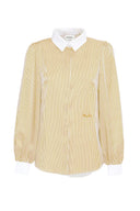 TOMAS CLASSIC COLLARED BLOUSE - BEIGE