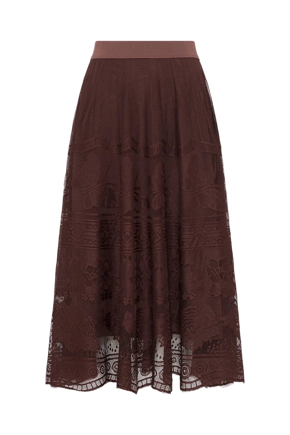GD Midi lace skirt - JANY - Brown | Gerard Darel – Moksyz