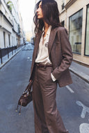 Mia Wool-Blend Trousers - Brown