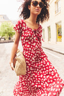 Long pleated floral dress - RIFKA