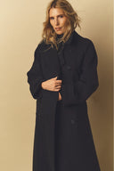 Wool blend trench coat - VERA - Charcoal