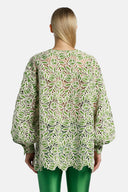 BABILONIA GRN OFF WHT BLOUSE