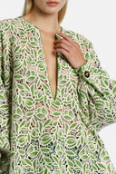 BABILONIA GRN OFF WHT BLOUSE