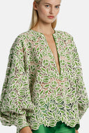 BABILONIA GRN OFF WHT BLOUSE