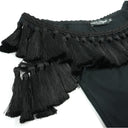 Dolce & Gabbana Black Tank Top Blouse Tassle Cotton Blouse