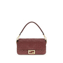 Fendi Bordeaux Calf Leather Bos Taurus Shoulder Bag