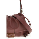 Fendi Bordeaux Calf Leather Bos Taurus Shoulder Bag