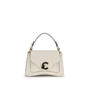 Coccinelle Cream Calf Leather Bos Taurus Shoulder Bag