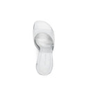 Amina Muaddi Silver Calfskin Mules