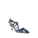 Fendi Blue Polyamide Mid Heel Pumps