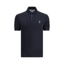 Brunello Cucinelli Blue Cotton Polo Shirt
