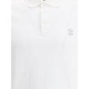 Brunello Cucinelli White Cotton Polo Shirt