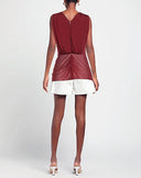 Dolce & Gabbana Bordeaux Silk Stretch Top Vest Blouse
