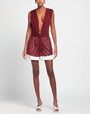 Dolce & Gabbana Bordeaux Silk Stretch Top Vest Blouse