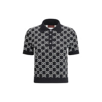 Gucci Black Wool Pattern Shirt