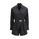 PINKO Black Cotton Jumpsuit