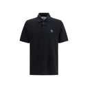 Brunello Cucinelli Black Cotton Polo Shirt