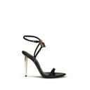 Tom Ford Black Goatskin Stiletto Heel Sandals