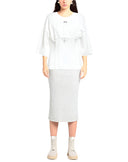 Dolce & Gabbana White Corset Stretch Cotton Top T-shirt