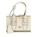 PINKO Cream Calf Leather Bos Taurus Handbag