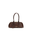 PINKO Brown Calf Leather Bos Taurus Shoulder Bag