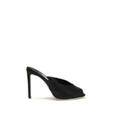 Jimmy Choo Black Calf Leather Bos Taurus Stiletto Heel Sandals