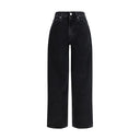 Loulou De Saison Gray Cotton Relaxed Fit Jeans