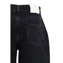 Loulou De Saison Gray Cotton Relaxed Fit Jeans