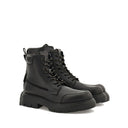 Salvatore Ferragamo Black Calfskin Lace-Up Boots