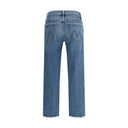 Mother Denim Blue Cotton Relaxed Fit Jeans