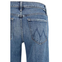 Mother Denim Blue Cotton Relaxed Fit Jeans