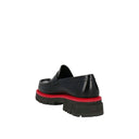 Salvatore Ferragamo Black Leather Platform Loafers