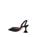 Amina Muaddi Black Polyester High Heel Pumps