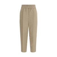 Brunello Cucinelli Beige Viscose Casual Pants