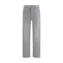 Prada Gray Cotton Straight-Leg Jeans