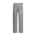 Prada Gray Cotton Straight-Leg Jeans