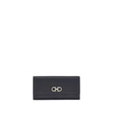 Ferragamo Black Calf Leather Bos Taurus Wallet