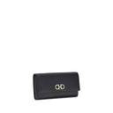 Ferragamo Black Calf Leather Bos Taurus Wallet