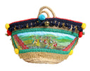 Dolce & Gabbana Multicolor Woven Straw Basket Embellished Sicily Bag