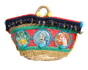 Dolce & Gabbana Multicolor Woven Straw Basket Embellished Sicily Bag
