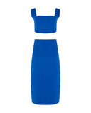 VICTORIA BECKHAM BODY FITTED SKIRT COBALT
