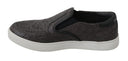 Dolce & Gabbana Gray Leather Flat Caiman Mens Loafers Shoes