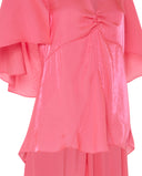 VICTORIA BECKHAM CAPE SLEEVE TOP FLAMINGO PINK