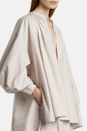 BACCOLO BEIG WHT BLOUSE