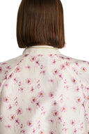 Quoraly Ecru Printed taffeta bomber