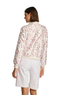 Quoraly Ecru Printed taffeta bomber