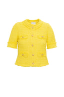 Tinna Jaune Short-sleeved tweed jacket

