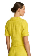 Tinna Jaune Short-sleeved tweed jacket
