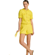 Tinna Jaune Short-sleeved tweed jacket