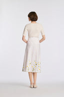 Quamila Blanc Pleated Long Skirt